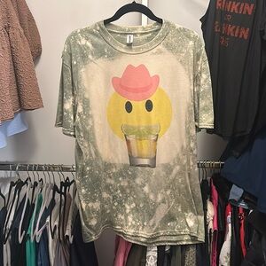 Smiley face cowboy tshirt XL NWOT